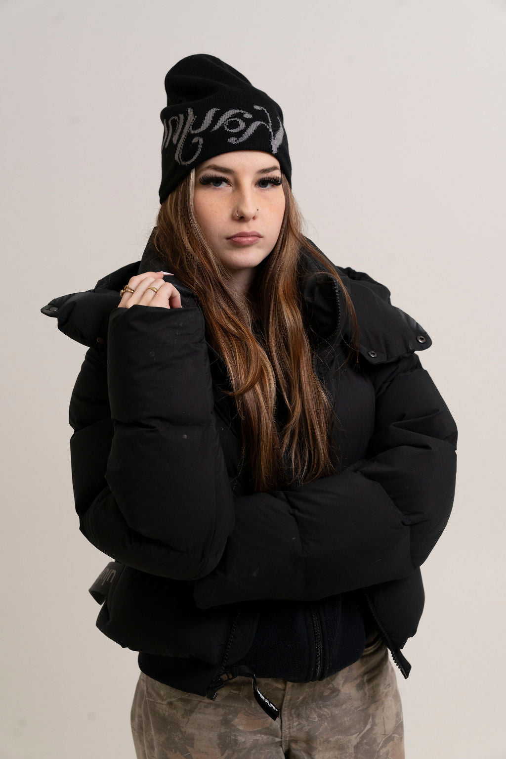 Kaynur Beanie with Satin Lining – Grey