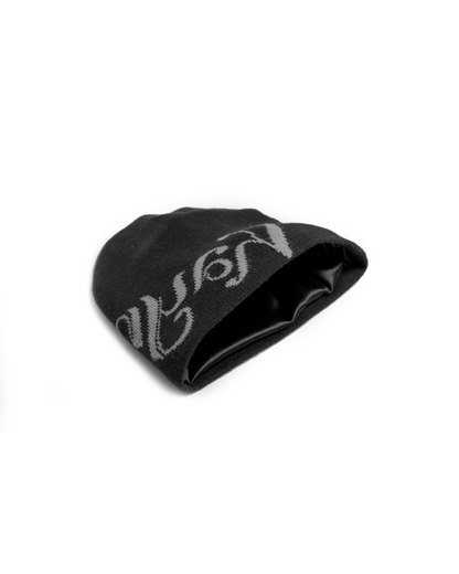 Kaynur Beanie with Satin Lining – Grey